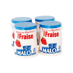 Yaourt fraise pot carton x 4